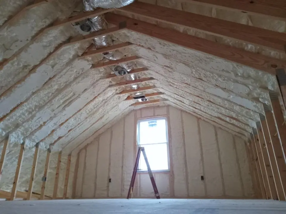 Spray foam roofing application for Crawl Space Insulation project in Mehlville